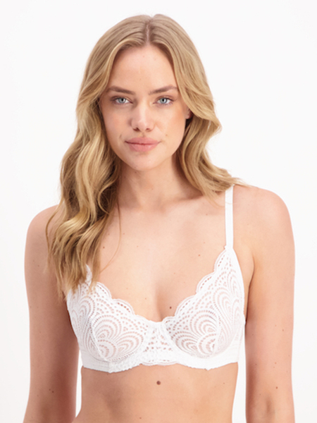Underwired lace bra Woman, White