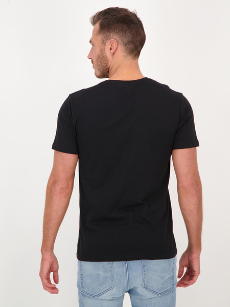 Black Mens Short Sleeve Organic V Neck T Shirt | Best&Less™ Online