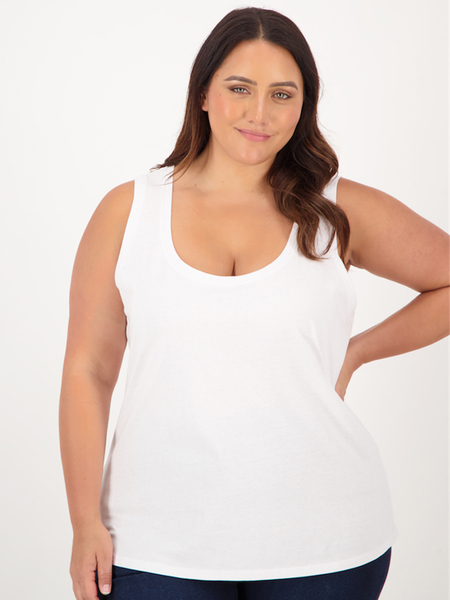 Womens Plus Size Organic Cotton Relaxed Tank