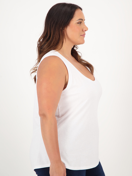 Womens Plus Size Organic Cotton Relaxed Tank