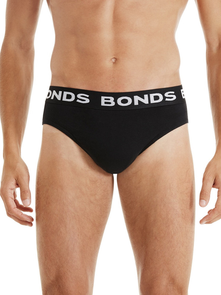 Bonds Men's Hipster Briefs 4 Pack - Black