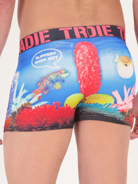 Tradie Work N Surf Mens Where's Wally Giants Microfibre Trunk Brief Size L  New