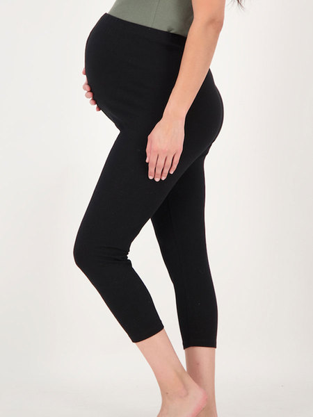 Womens Plus Size Maternity Crop Legging