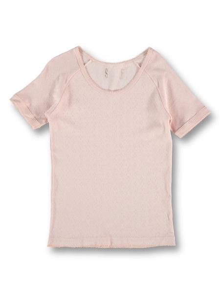 Pointelle Short Sleeve Thermal Top