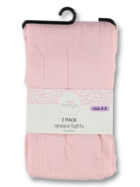 Girls 2 Pack Opaque Tights
