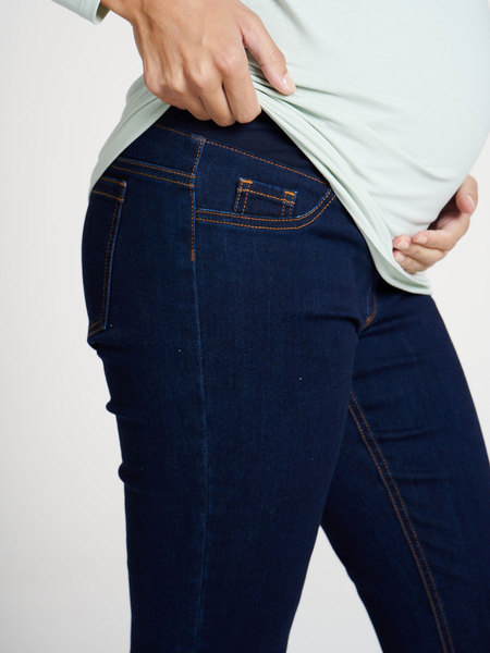 Womens Plus Size Maternity Distressed Skinny Jean