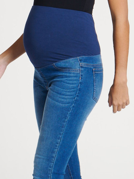 Womens Plus Size Maternity Distressed Skinny Jean