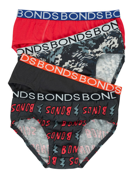 Bonds Boys Briefs 5 Pack - S2D