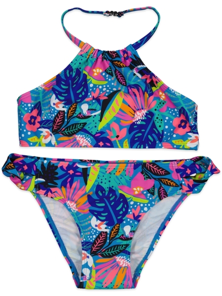 Girls Jungle Floral Bikini Set