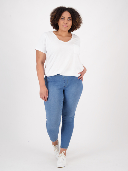 Womens Plus Size Soft Touch 7/8 Jeggings
