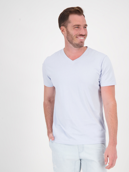 Light blue Mens Short Sleeve Australian Cotton V Neck T-Shirt | Best ...