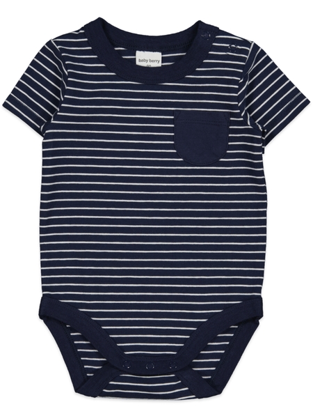 Baby Cotton Elastane Yarn Dyed Stripe Bodysuit