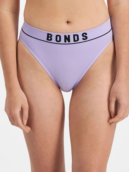 Bonds Ladies WU8HA RFQ Hyper Violet Retro Rib Hi Gee G String Brief Size 8  New