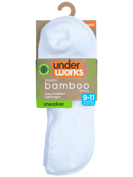 Underworks 3Pack Bamboo Sneaker Sock Womens