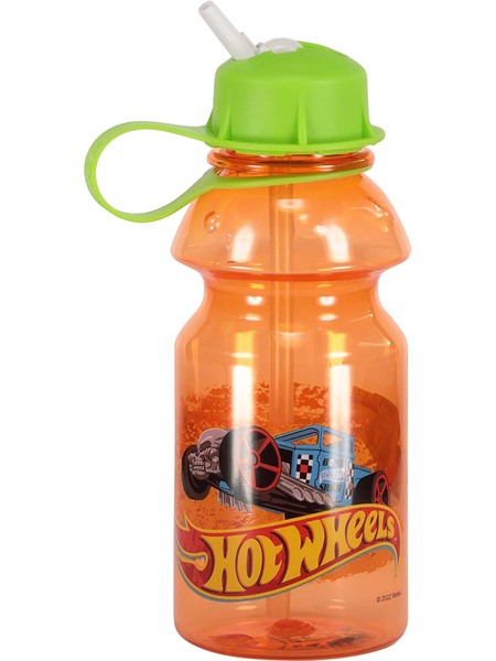 Bright orange Hot Wheels Kids Water Bottle