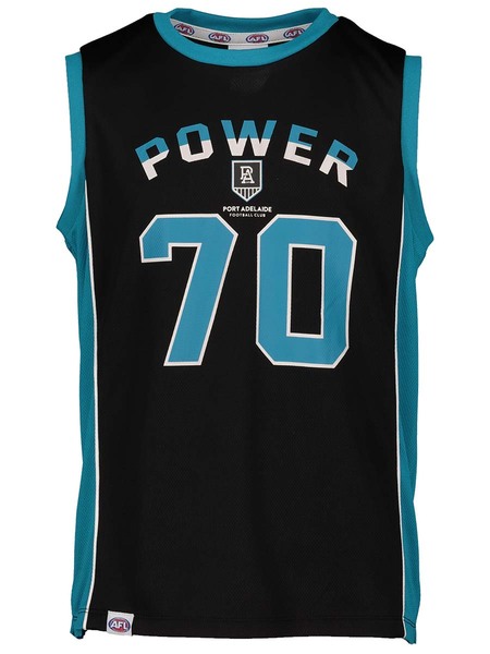 Port Adelaide AFL Youth Mesh Muscle Top