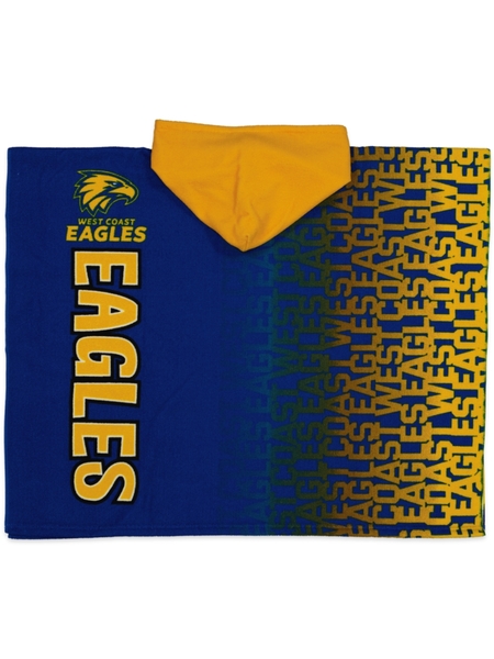 West Coast Eagles AFL Toddler Hooded Towel