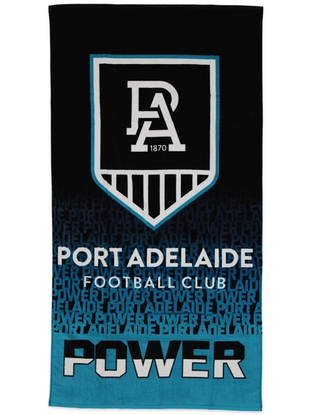 Port Adelaide AFL Adult Towel