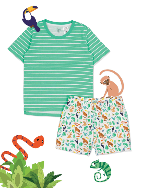Toddler Boys Lilly And Sid Kit Pj Jungle