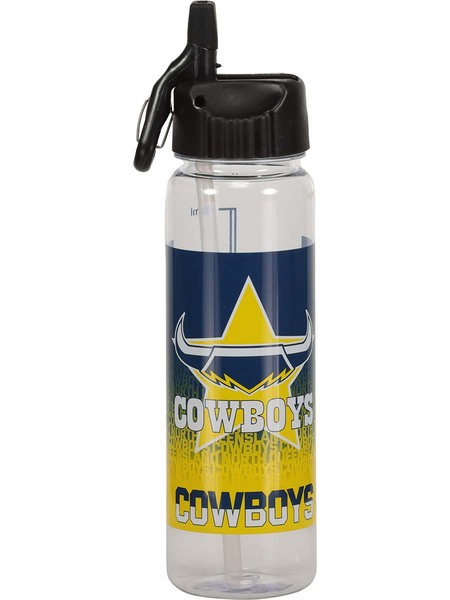 Navy blue Cowboys NRL Water Bottle