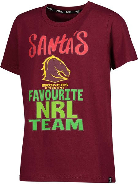 Broncos NRL Youth Christmas T-Shirt