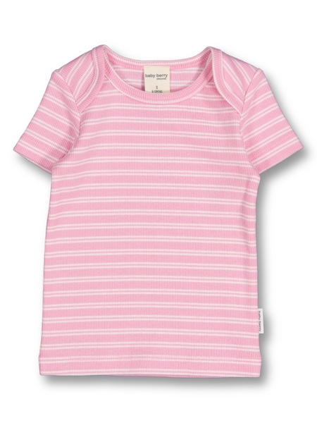 Medium pink Baby Premmie Organic Cotton Blend Rib Top | Best&Less™ Online