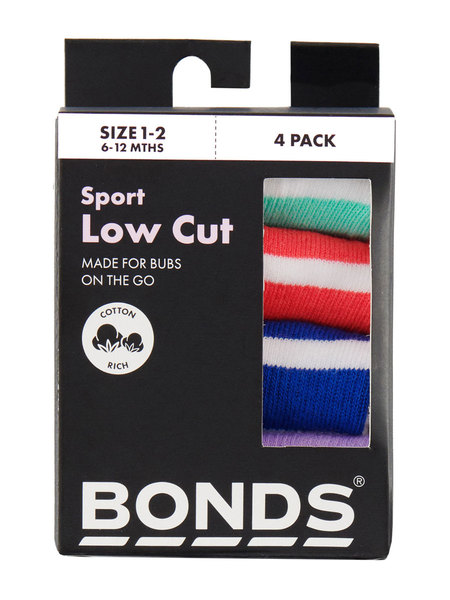 Baby Bonds Sportlet Sock 4 Pack