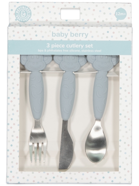 Baby Silicone 3Pce Cutlery Set