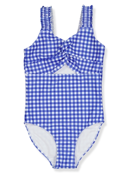 Bright blue Girls Gingham Swimsuit | Best&Less™ Online
