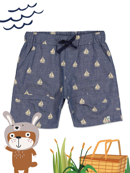 Toddler Boys Lilly And Sid Chambray Shorts