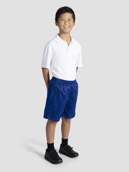 Kids School Mesh Sports Shorts - Royal Blue