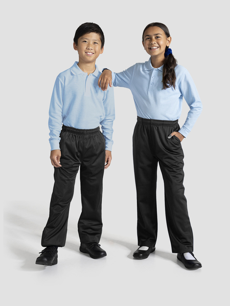 Kids Tricot School Trackpants - Black
