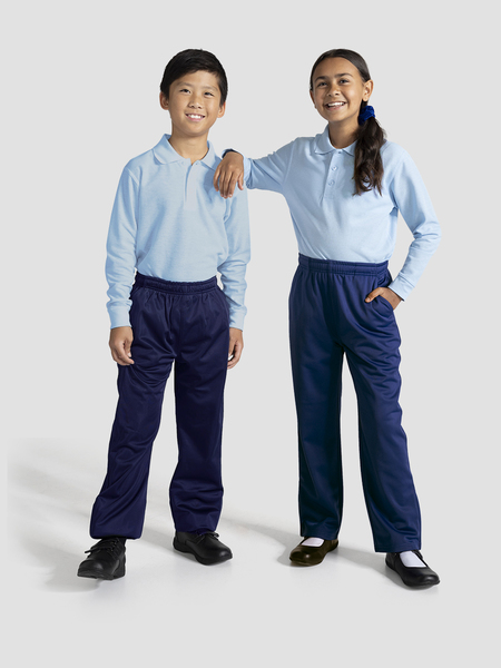 Kids Tricot School Trackpants - Navy
