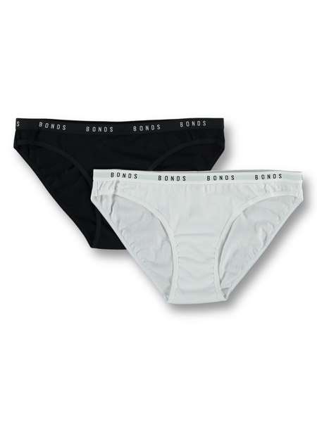 Bonds Girls 2 Pack Brief Underwear sizes 3 4 Colour White