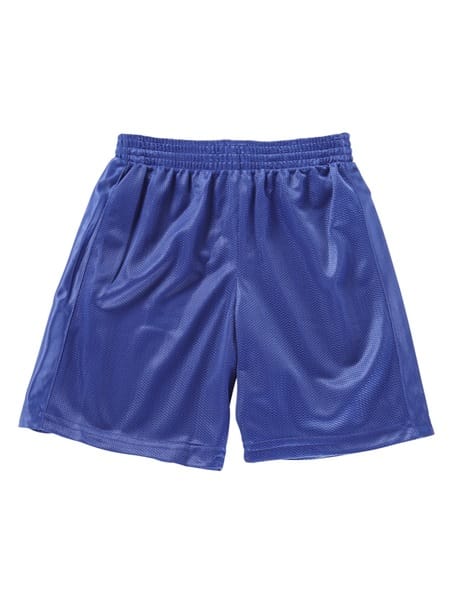 Kids School Mesh Sports Shorts - Royal Blue
