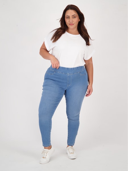 Plus Size Soft Touch Pull On Full Length Jegging