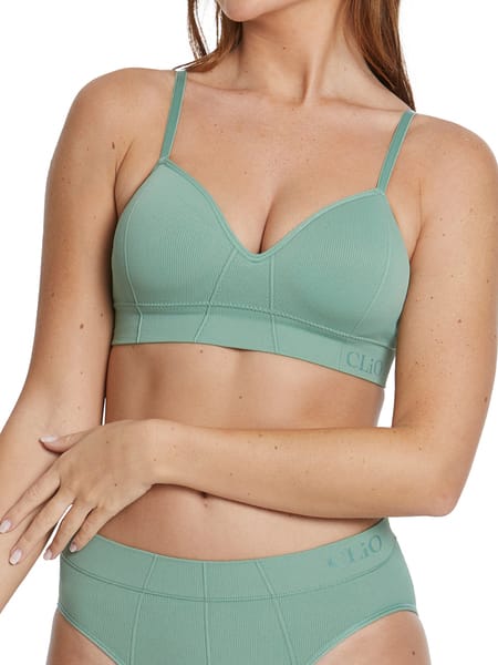 Clio Recycled Rib Moulded Bralette
