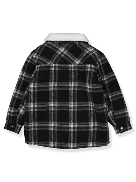 Toddler Boys Sherpa Lined Check Overshirt
