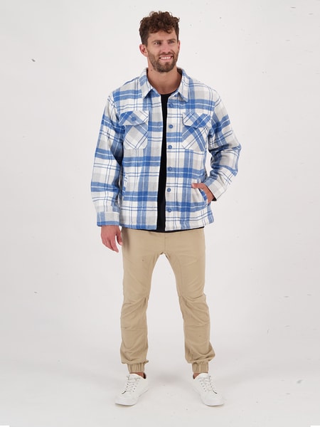 Mens Textured Jacket With Sherpa Lining