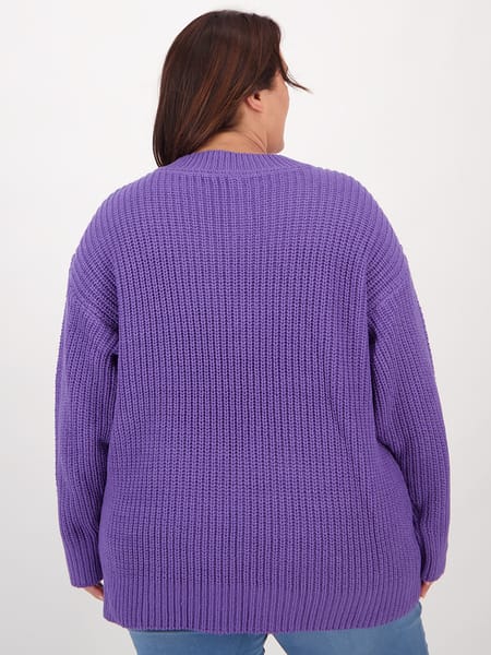 Womens Plus Size V Neck Pullover
