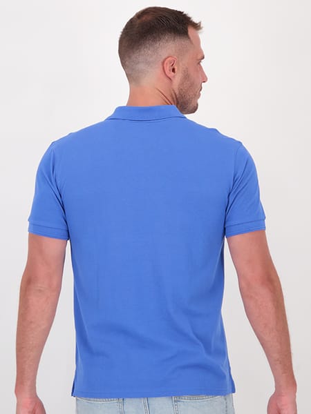 Medium blue Mens Australian Cotton Short Sleeve Polo | Best&Less™ Online