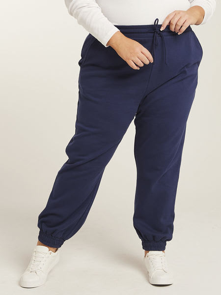 Navy blue Womens Plus Size Aus Cotton Blend Jogger Trackpant | Best ...