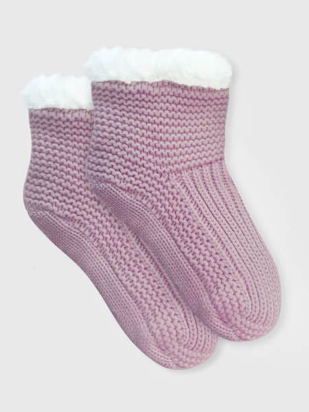 Bootie Socks Crochet Sherpa Lined Underworks