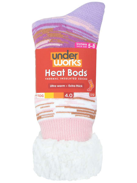 Bed Socks Sherpa Lined Heat Bods Underworks