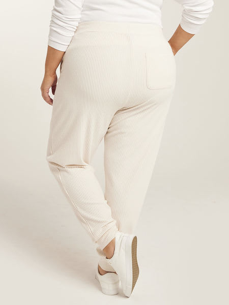 Womens Plus Size Ribbed Jogger