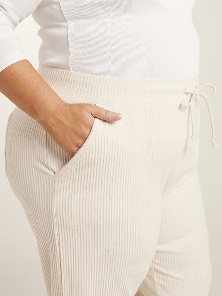 Womens Plus Size Ribbed Jogger