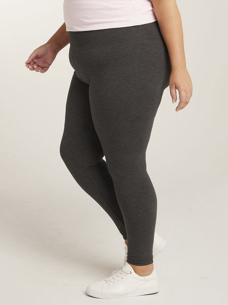 Dark grey Womens Plus Size Fleece Lined Legging