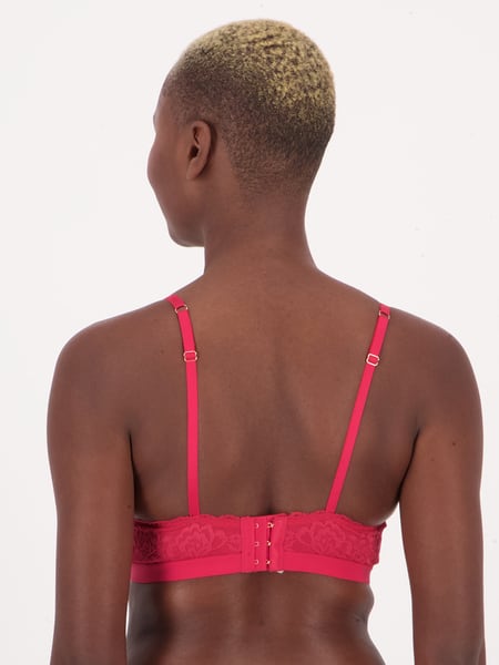 Dark pink Lily Ribbed Wirefree T-Shirt Bra