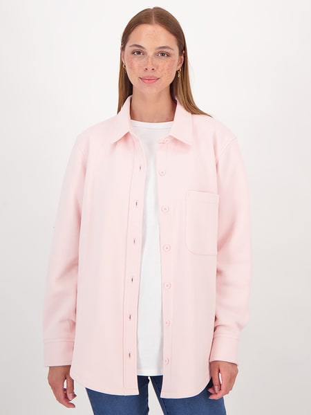 Light pink Womens Fleece Shacket | Best&Less™ Online