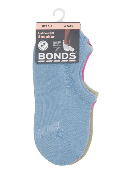 Purchase the Bonds Socks - 4 Pack - Blue/Grey/White Invisi Grip